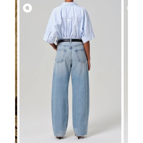 NWT Citizens of Humanity Ayla Baggy Cuffed Jeans in Gemini Size 26 Agolde - Picture 3 of 13